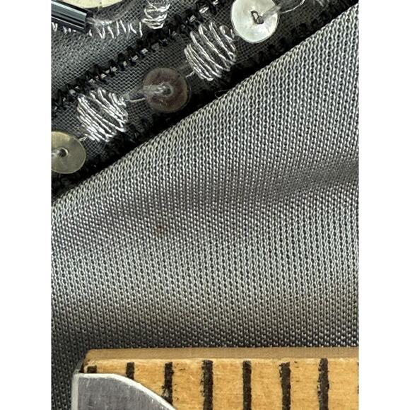 Vintage Xhilaration Womens Small Y2K Silver Satin Beaded Sequin Babydoll Camisol - Picture 10 of 12